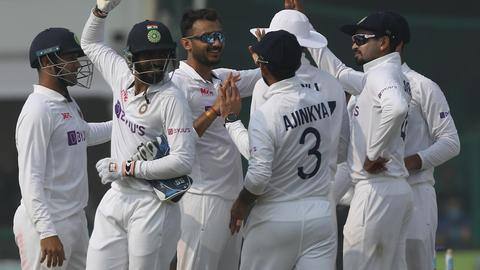 India vs New Zealand: Axar, Jadeja shine in second session India vs New Zealand: Axar, Jadeja shine in second session