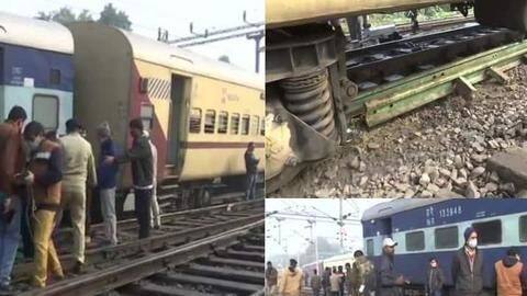 Two bogies of a passenger train derail in Lucknow Two bogies of a passenger train derail in Lucknow
