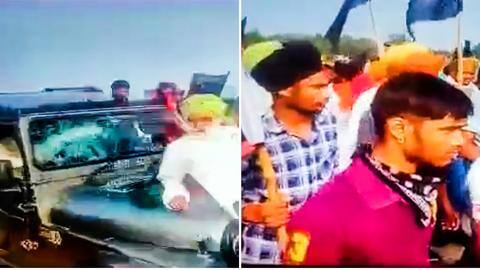UP: Video shows farmers being run over by SUV UP: Video shows farmers being run over by SUV