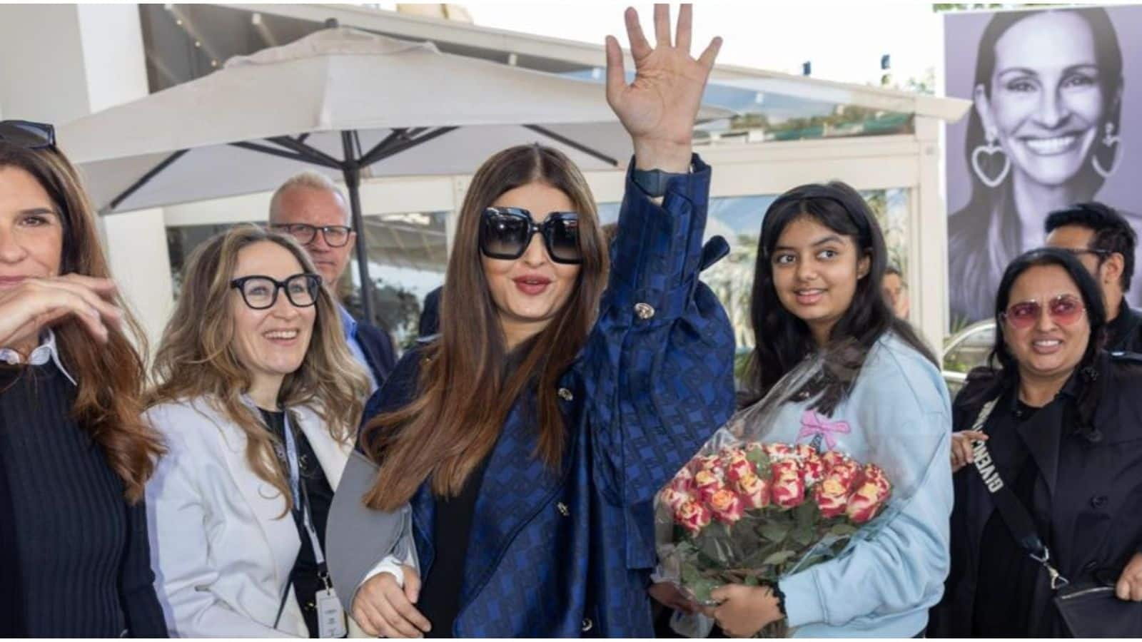 Aishwarya Rai Bachchan and daughter get grand welcome at Cannes