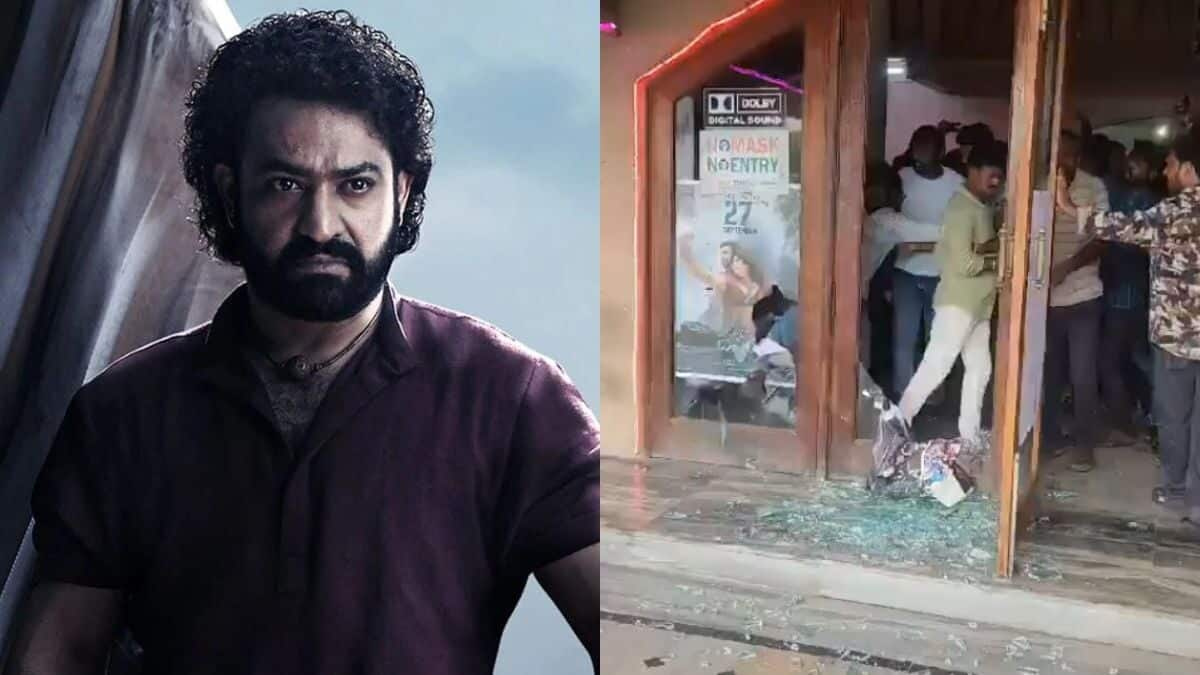 'Devara' delayed screening: Jr NTR's fans vandalize Telangana theater