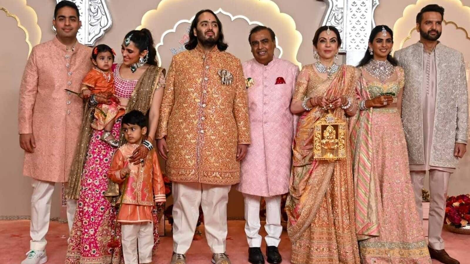 Anant Ambani rocks golden 'sherwani' ahead of grand Mumbai wedding