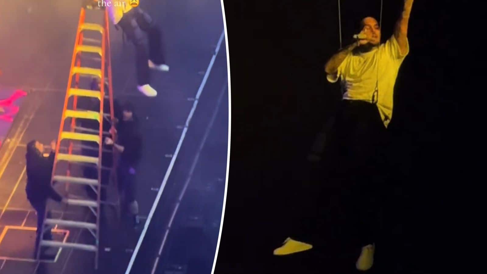 Mid-air mishap: Chris Brown rescued after daring stunt backfires!