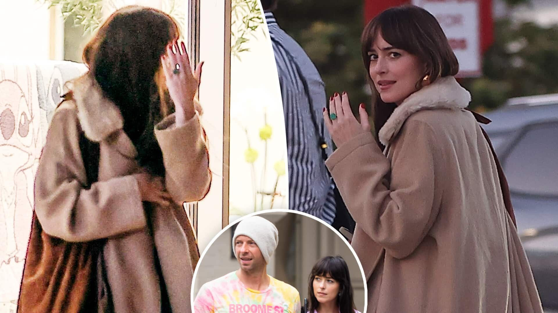 Dakota Johnson flashes emerald ring amid Chris Martin split rumors