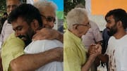 Naseeruddin Shah meets Abhijeet Dipke during CJP's Mumbai protest