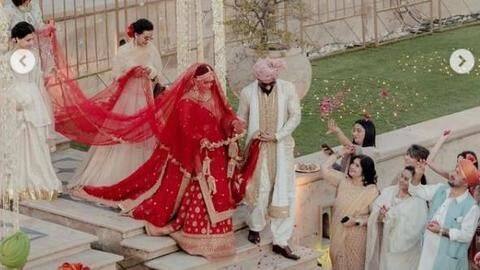 The pair chose Sabyasachi Mukherjee, Manish Malhotra wedding wear