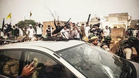 Haryana: Farmers attack BJP MP's car; hold party leaders hostage Haryana: Farmers attack BJP MP's car; hold party leaders hostage