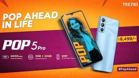 TECNO POP 5 Pro debuts in India at Rs. 8,500 TECNO POP 5 Pro debuts in India at Rs. 8,500