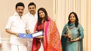 MK Stalin felicitates Oscar-winner Kartiki Gonsalves with Rs. 1 crore