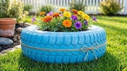 How to make unique planters from old tires 