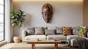 African-inspired decor is perfect for minimalist spaces!