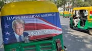 Delhi auto drivers tear down Trump posters after US strike
