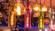 Transform glass bottles into stunning mosaic lamps