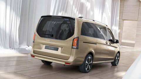 The e-van features a closed-off grille and all-LED lighting setup