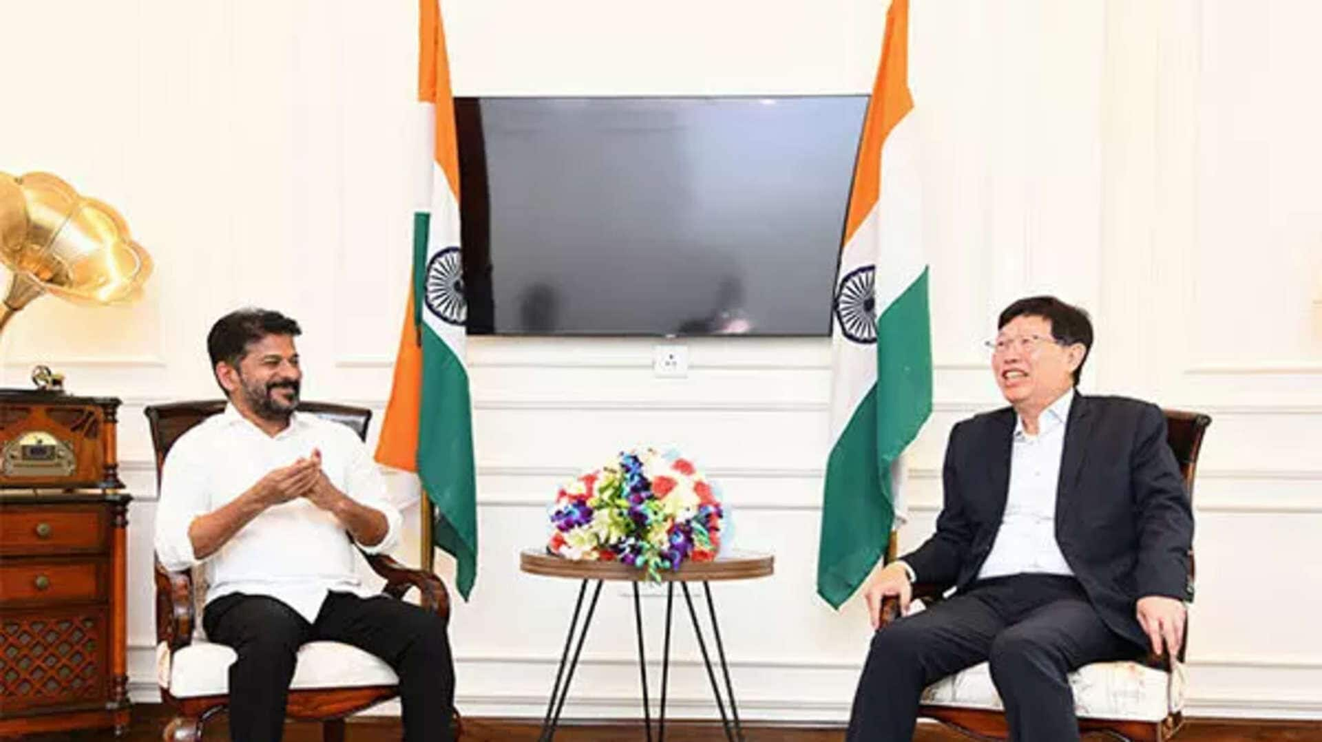 Foxconn explores Hyderabad expansion, Chairman Young Liu meets Telangana CM