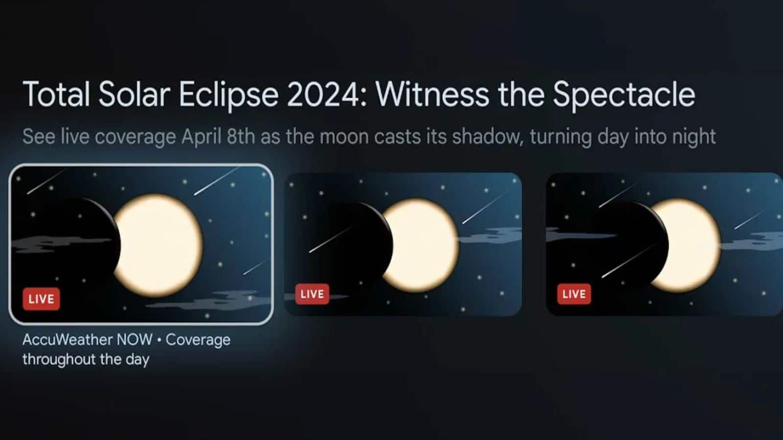Google TV offering free streaming of 2024 total solar eclipse