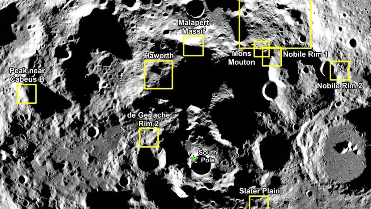 NASA reveals 9 potential landing sites for Artemis 3 mission