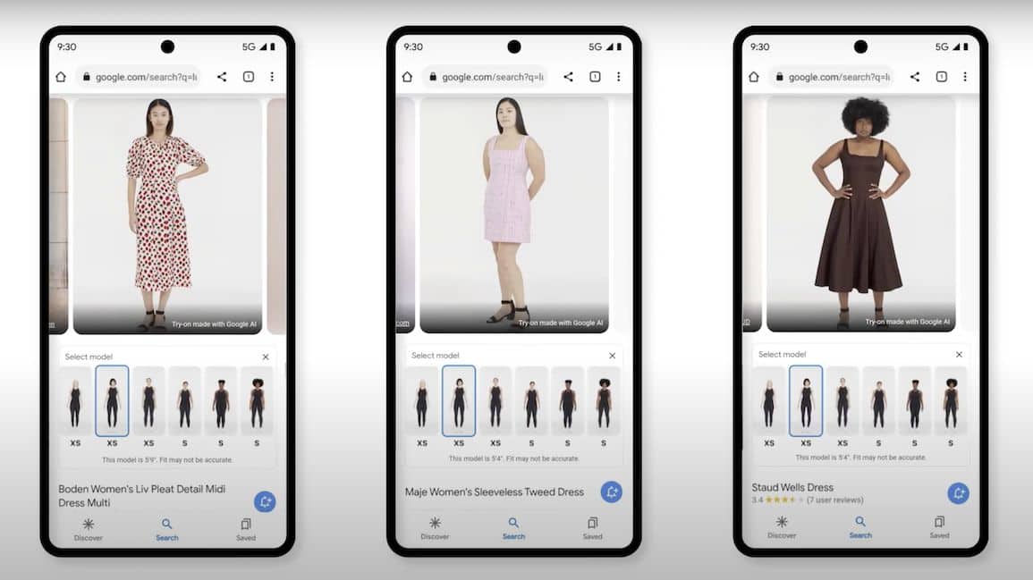 Google's new feature lets you virtually try thousands of dresses