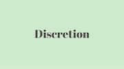 Word of the Day: Discretion