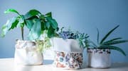 How to make beautiful planters from fabric 