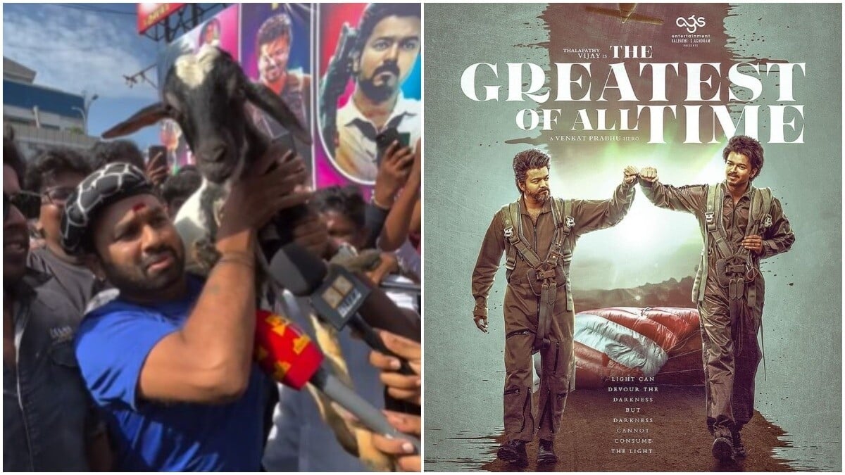 Unbelievable! Goat arrives to 'watch' Vijay's 'GOAT'