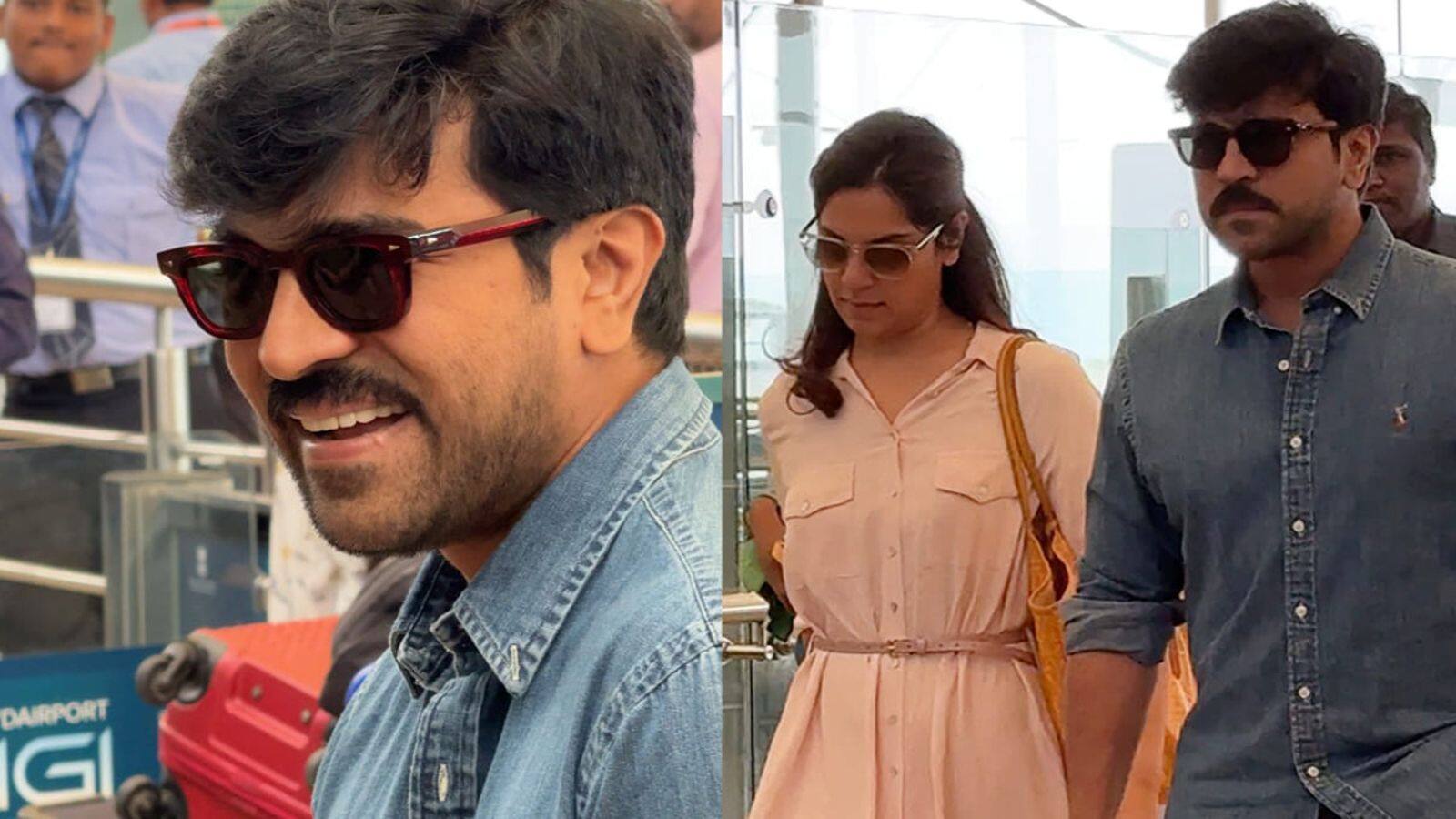 Ram Charan-Upasana head to Delhi for Chiranjeevi's Padma Vibhushan ceremony