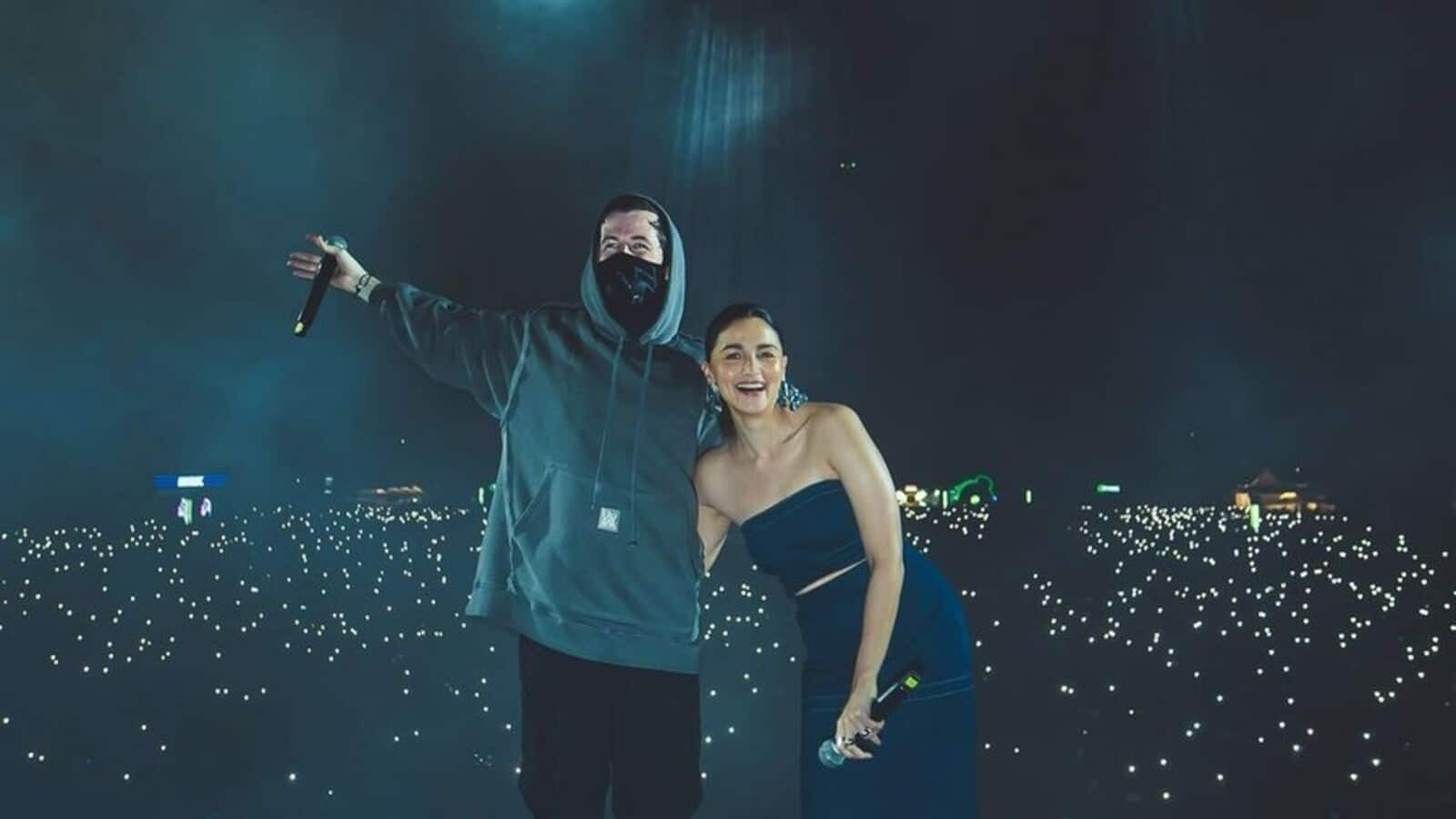 Surprise! Alia makes unexpected appearance at Alan Walker's Bengaluru concert