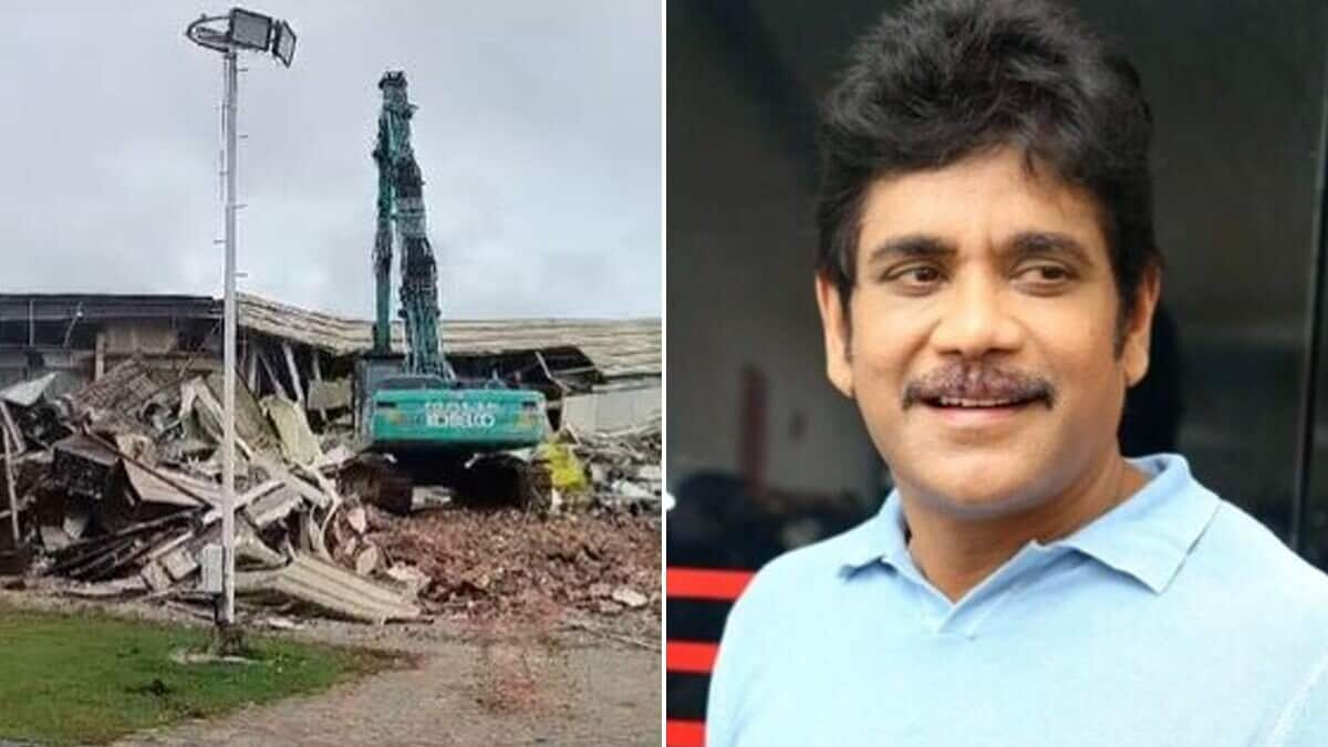 Nagarjuna's N-Convention Center demolished for encroaching lake in Madhapur