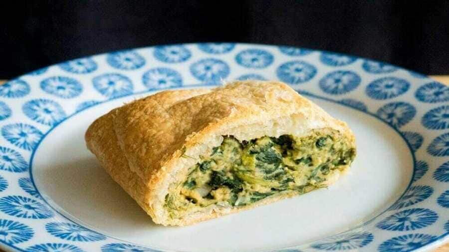 Try this Eggless Greek spanakopita recipe at home