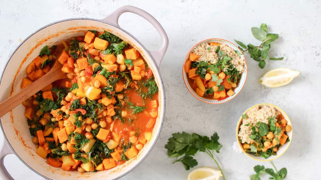 Try this Moroccan chickpea sweet potato tagine guide