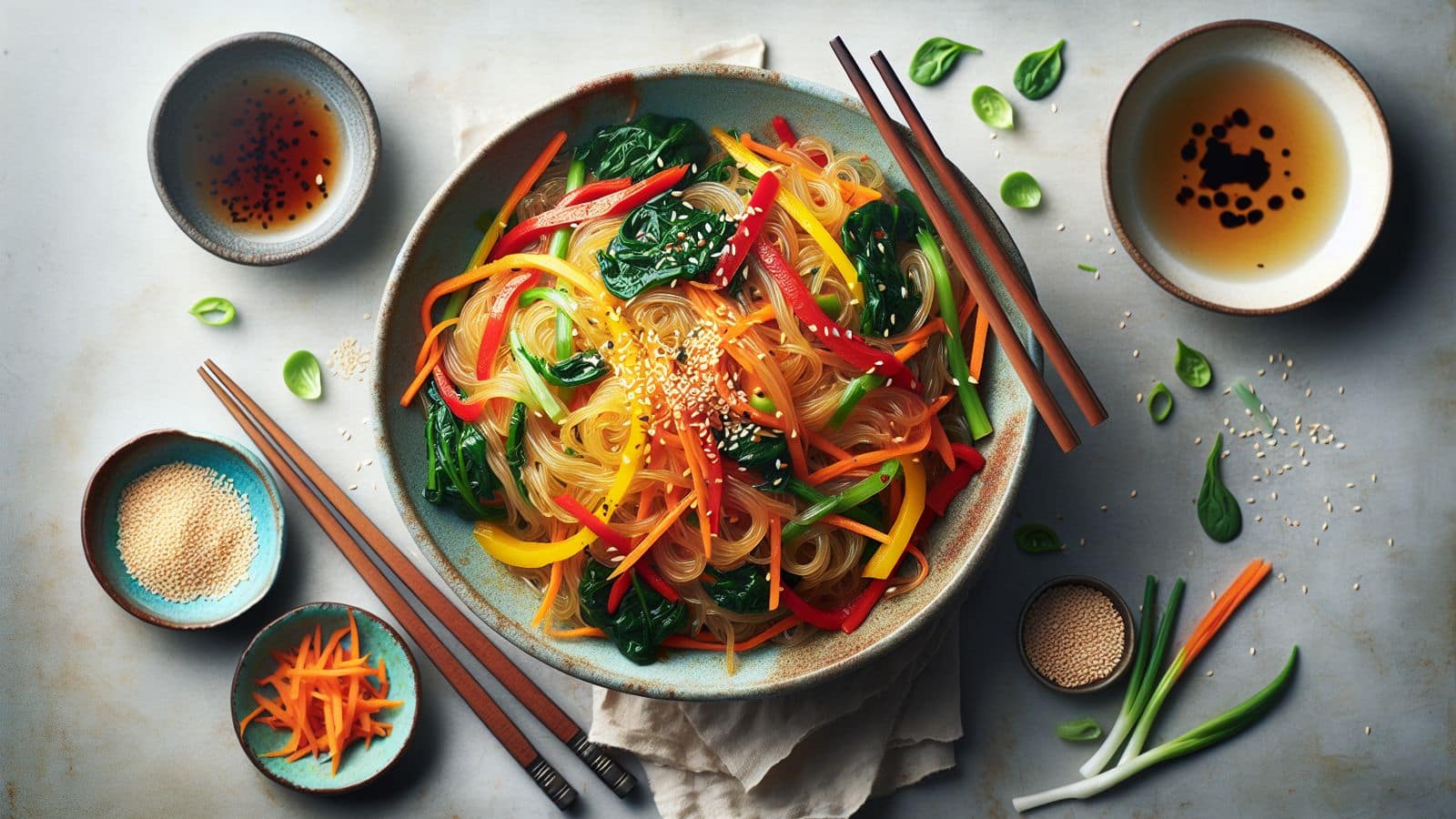 Check out this vibrant vegan japchae recipe