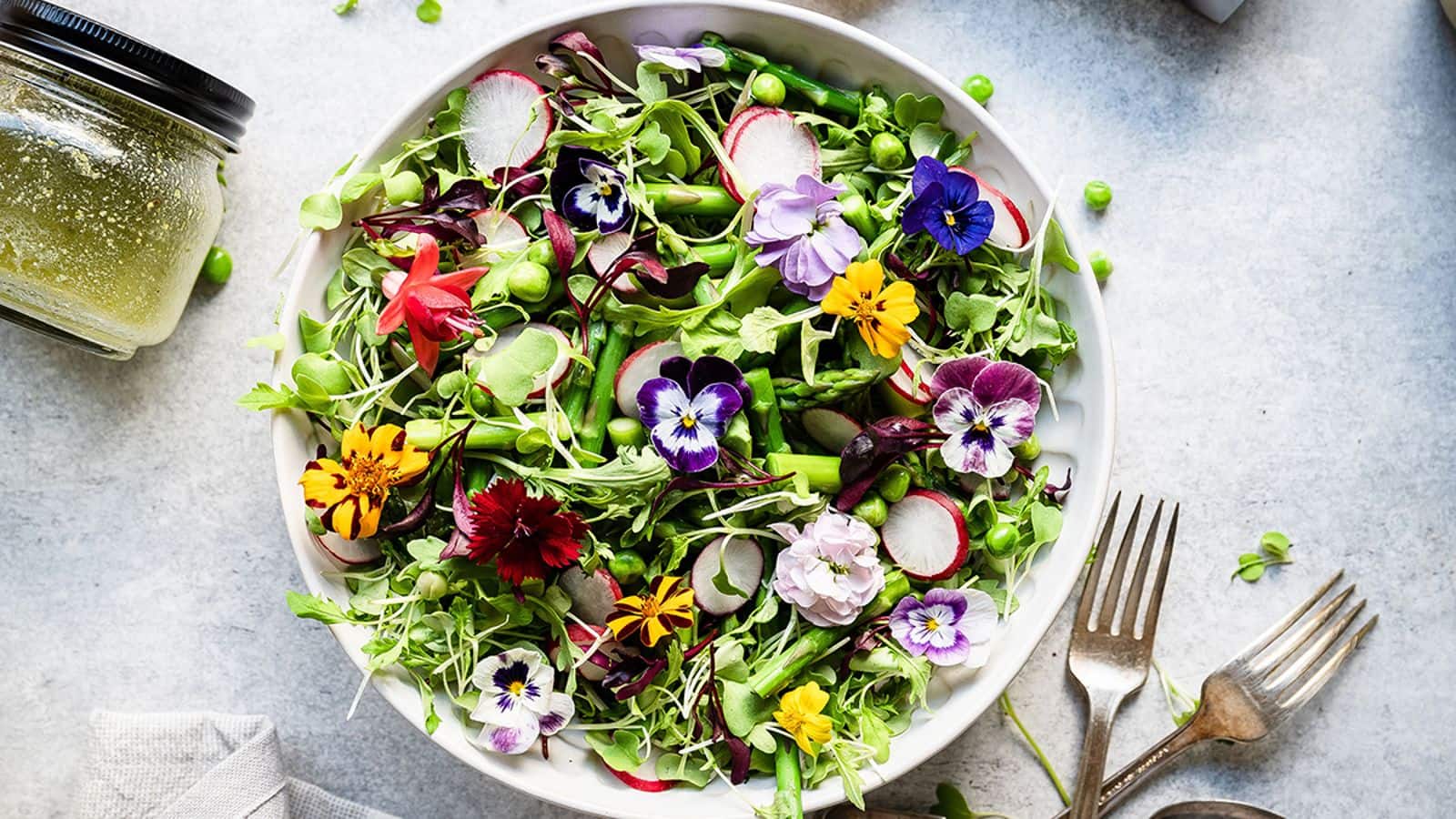 Flaunt radiant skin with edible flower salads