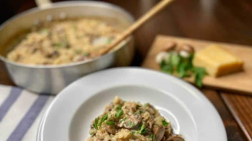 Try this Italian portobello mushroom risotto recipe