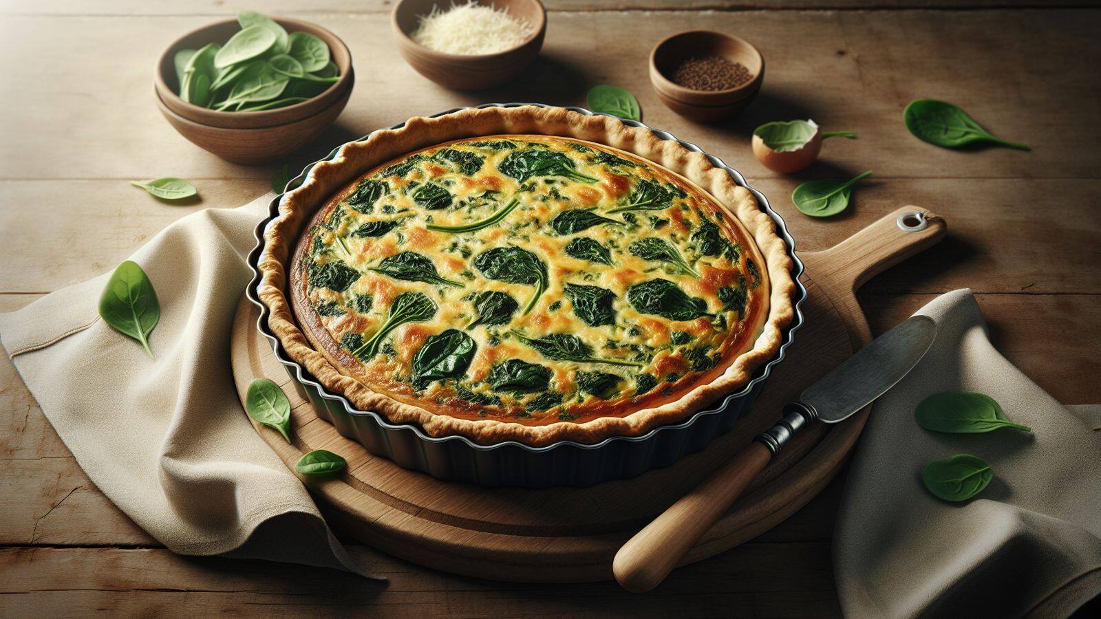 Recipe: Try this appetizing eggless spinach quiche at home