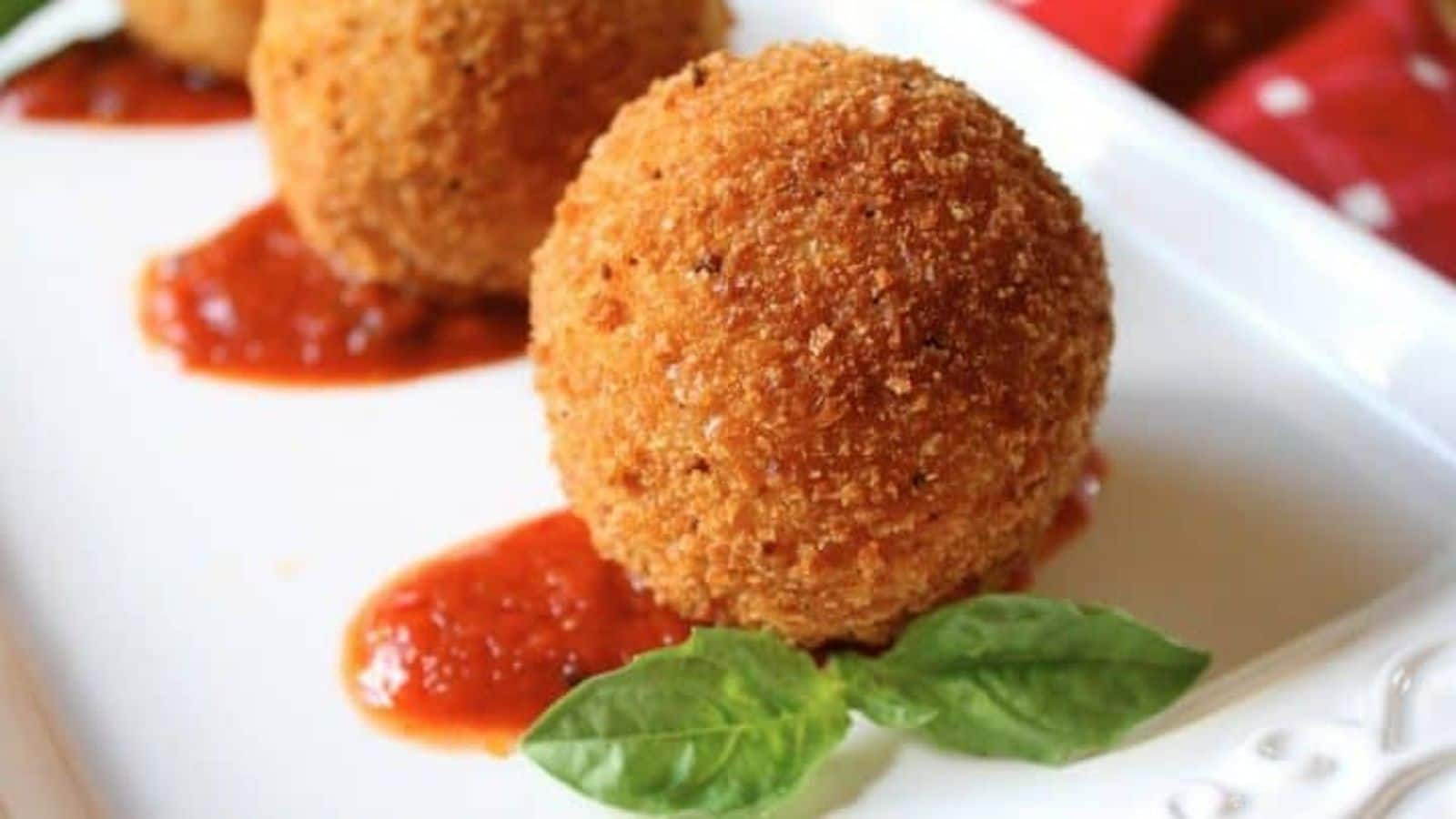 Check out this Italian arancini balls recipe