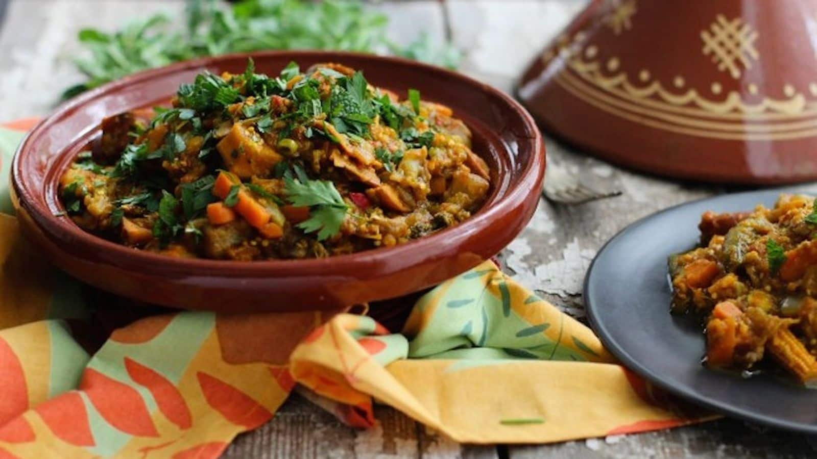 Cook this exotic Moroccan tagine (vegetarian)