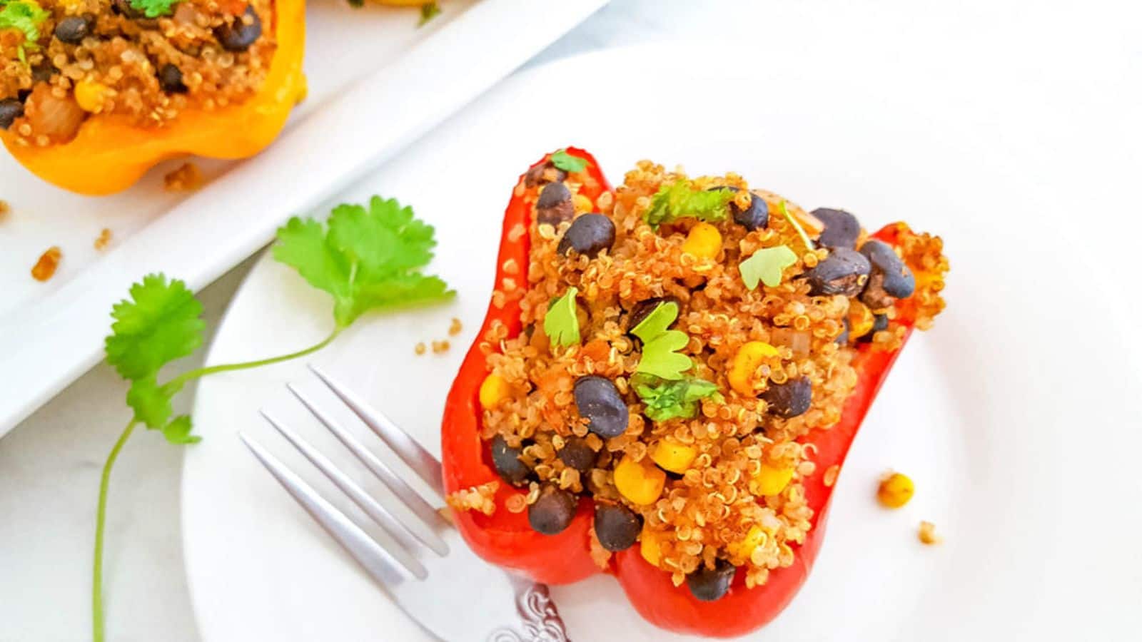 Your guests will love this zesty quinoa stuffed peppers recipe