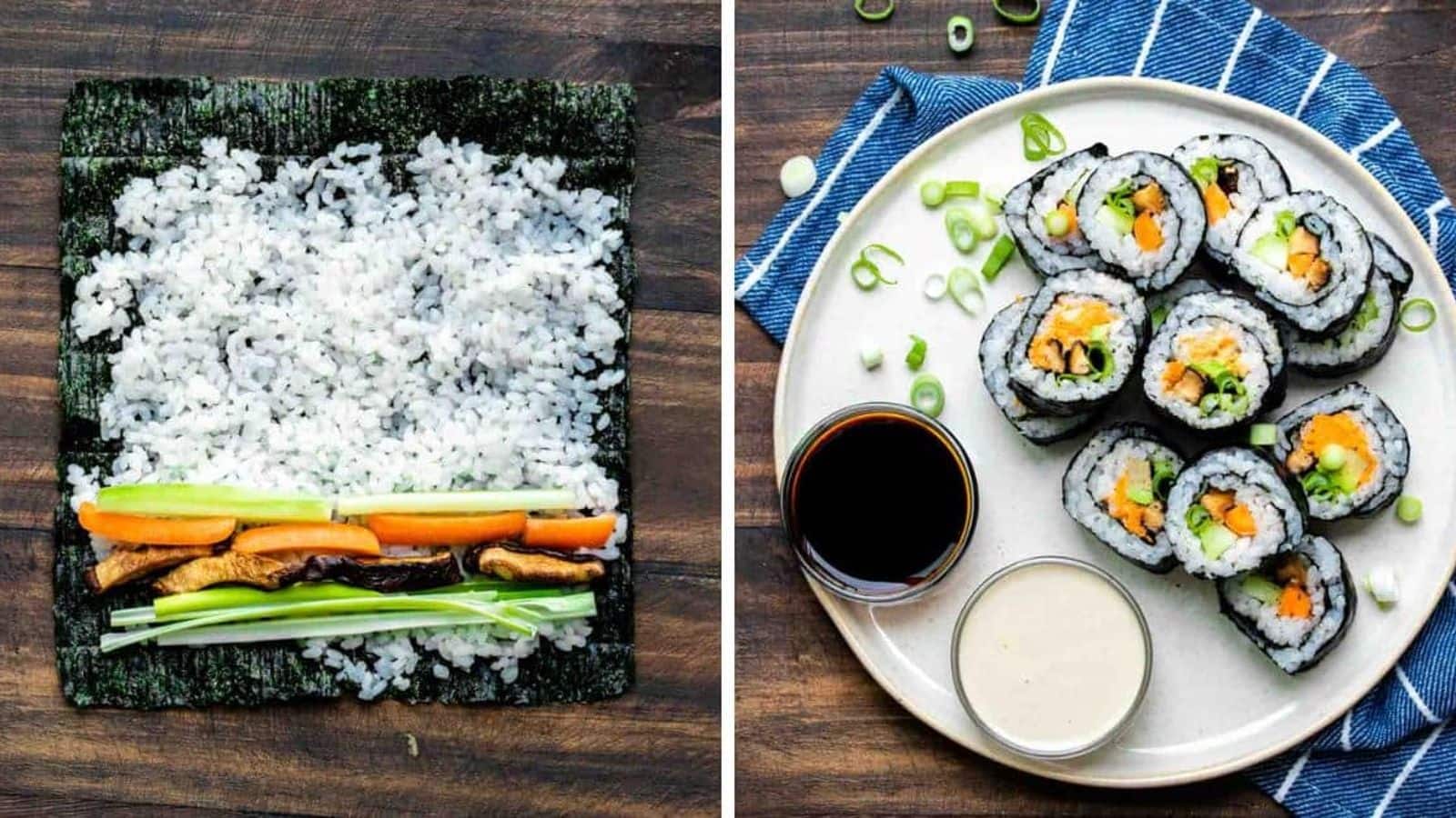Try this sushi roll recipe for a flavorsome day