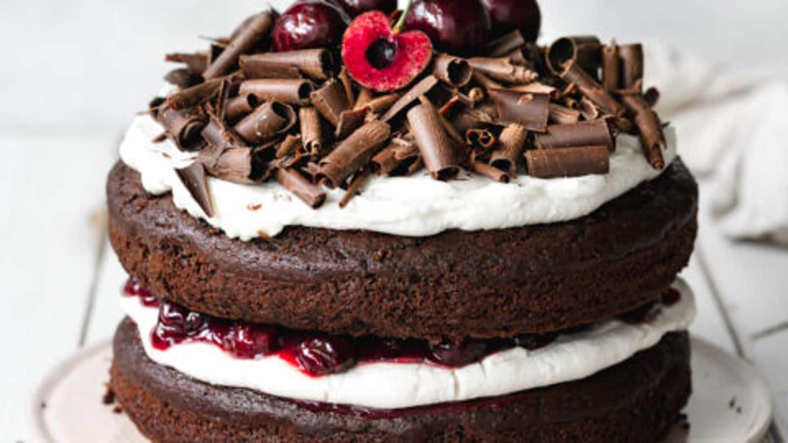 Whip up this decadent vegan black forest cake