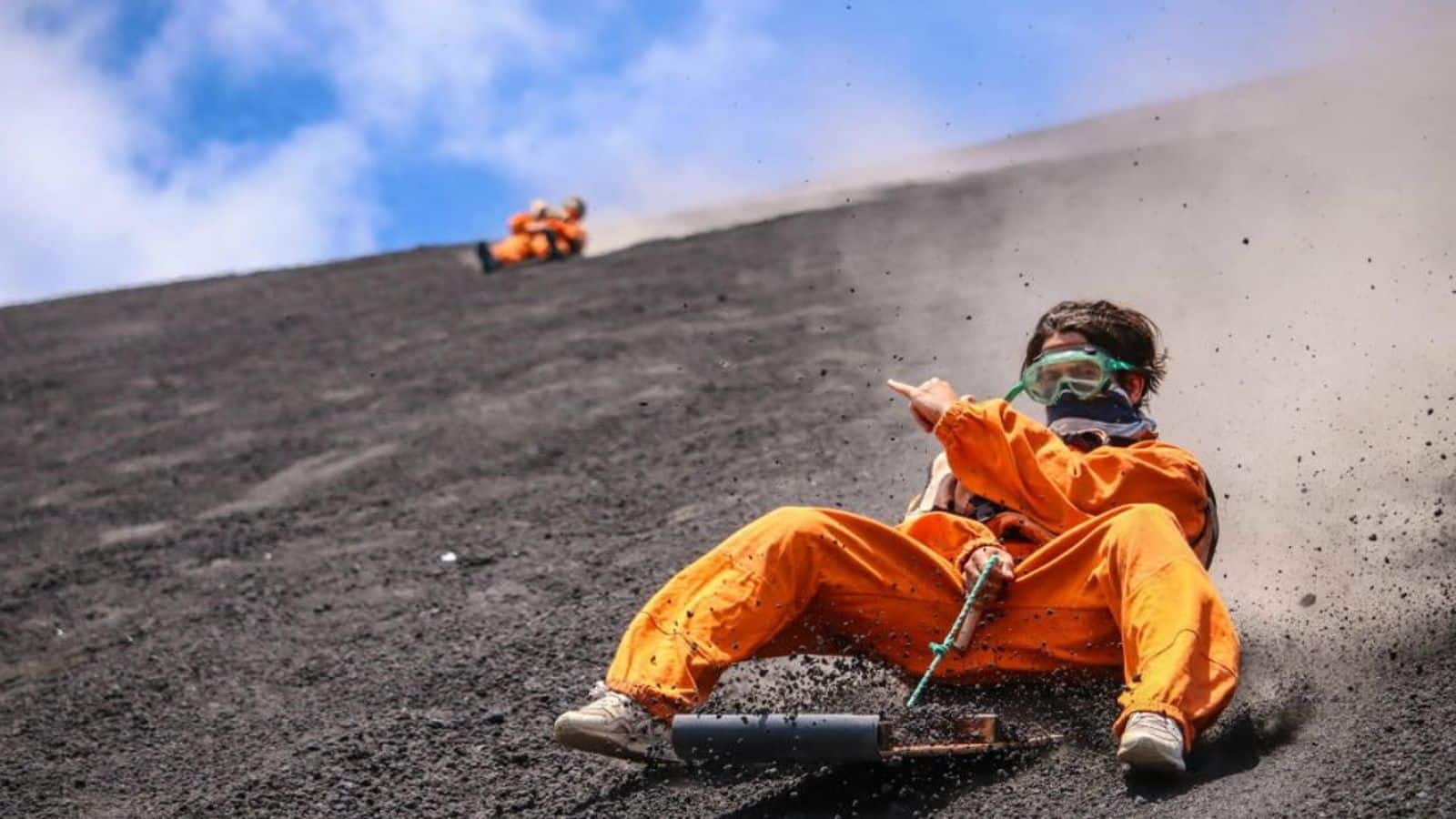 Volcano boarding in Leon, Nicaragua is an unmissable attraction