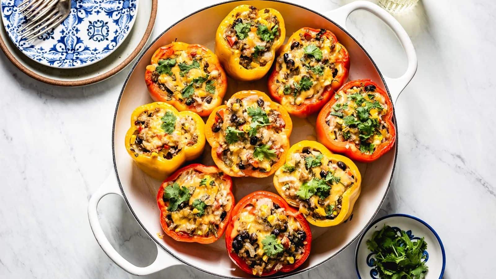 Try this tempting Tex-Mex quinoa-stuffed peppers recipe