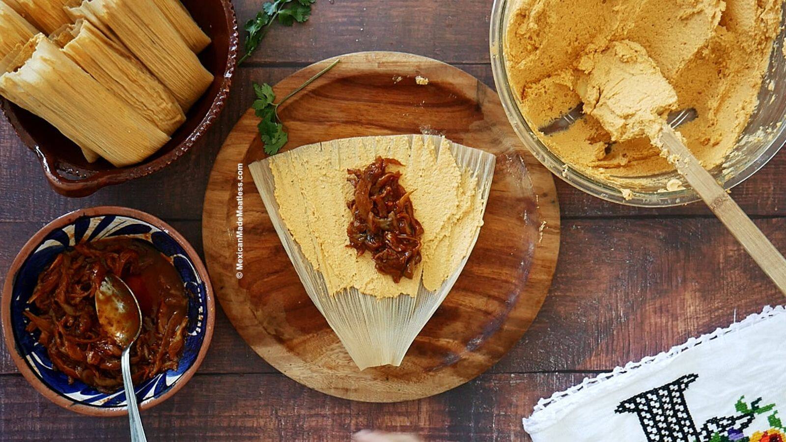 Impress your guests with this vegetarian Mexican tamales recipe