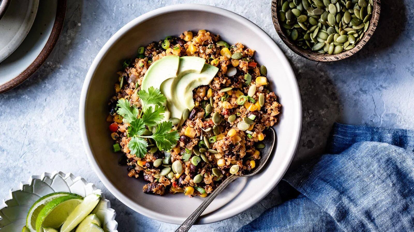 Impress your guests with this zesty Mexican quinoa salad