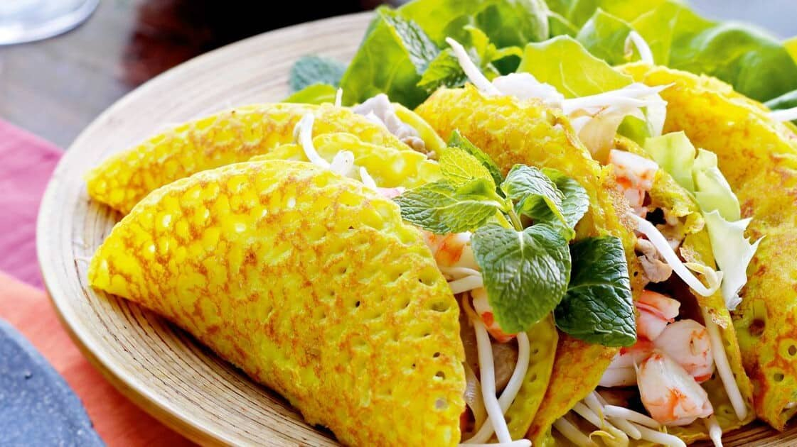 Try this Vietnamese banh xeo crispy pancakes recipe