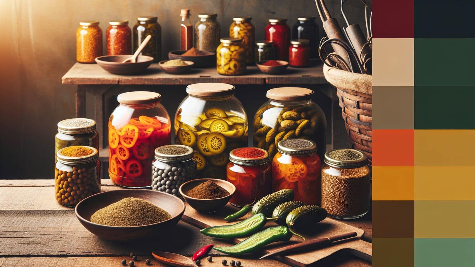 Ingredients used in Andhra cuisine's vegan pickles