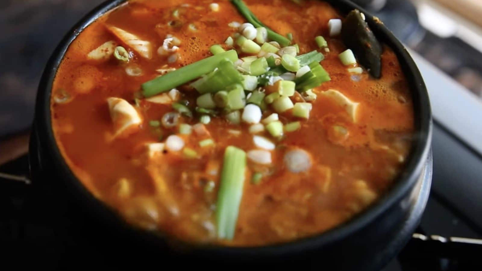 Impress your guests with this spicy Korean kimchi stew