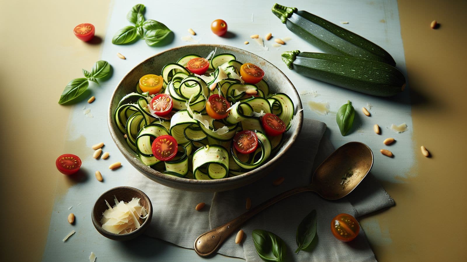 Crafting zucchini ribbon salad with this step-by-step recipe