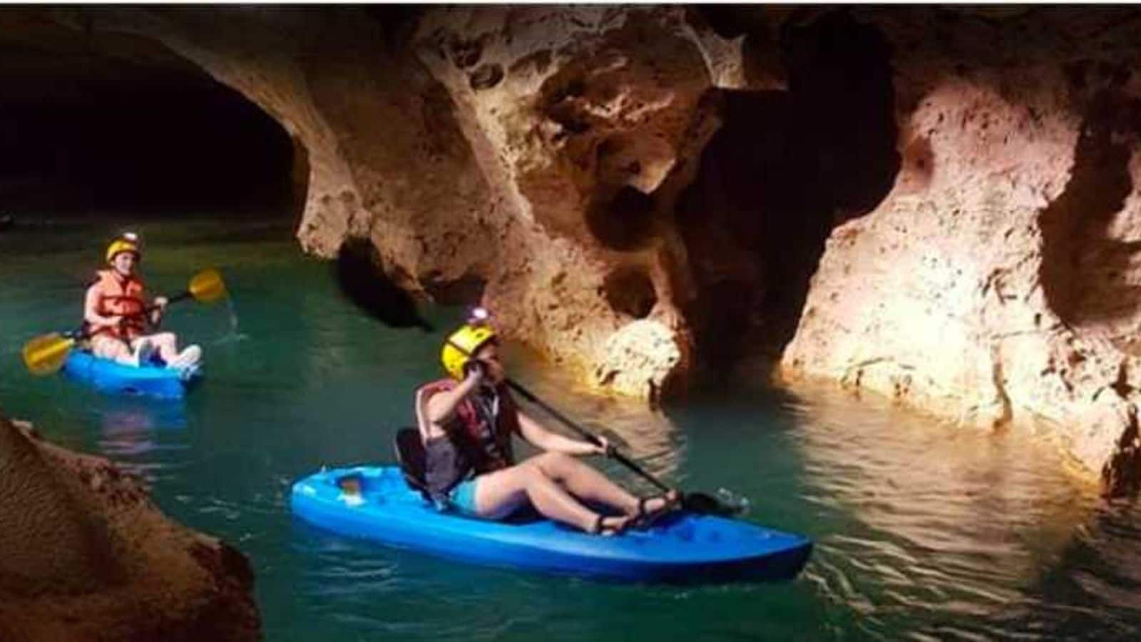 Paddle through Belize's ancient caves