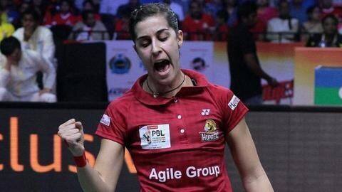 PBL: Carolina Marin guides Hyderabad Hunters to victory PBL: Carolina Marin guides Hyderabad Hunters to victory