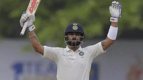 Kohli scores 17th test ton; SL need 550 runs Kohli scores 17th test ton; SL need 550 runs